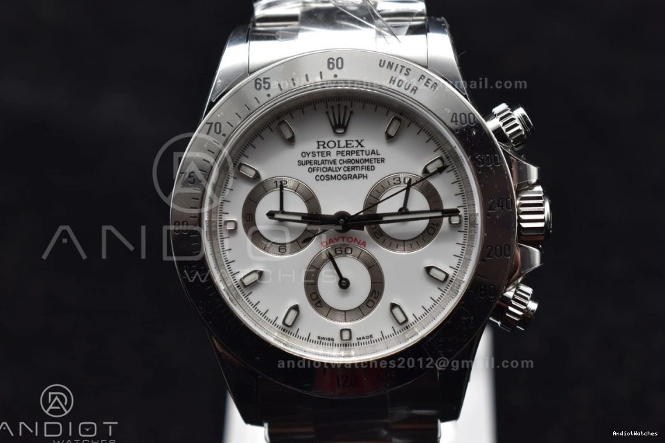 Best Bracelet Daytona QuickDry Case 116520 1:1 SS Dial and 904L 774 V Clean Edition SA4130 White 0401